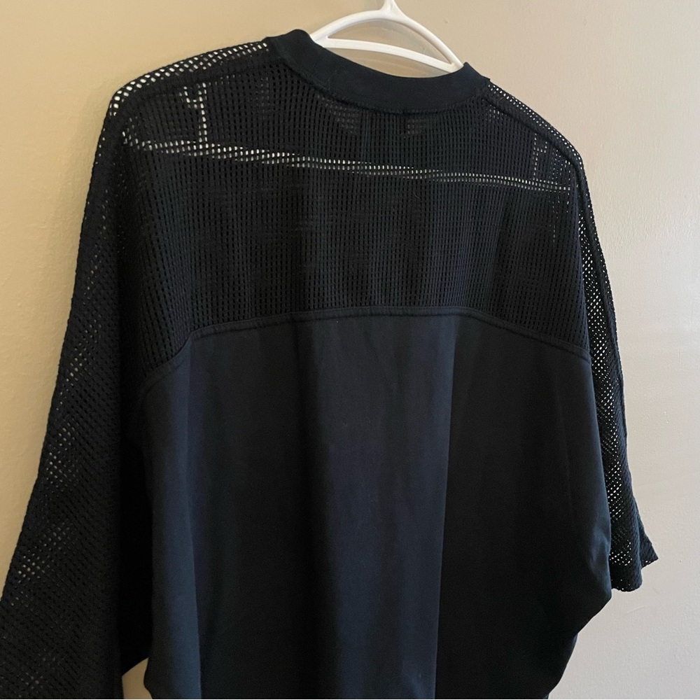 Nike Black Drop Sleeve Mesh Top w 3/4 Sleeve & Cropped Boxy Fit – Size Small EUC - Picture 11 of 14